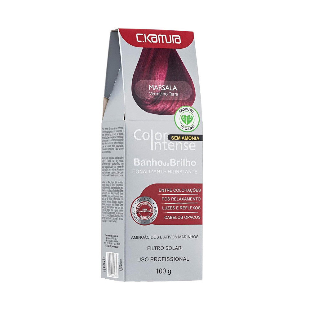 Tonalizante C.Kamura Color Intense Marsala Banho De Brilho 100g em Oferta na Shopee