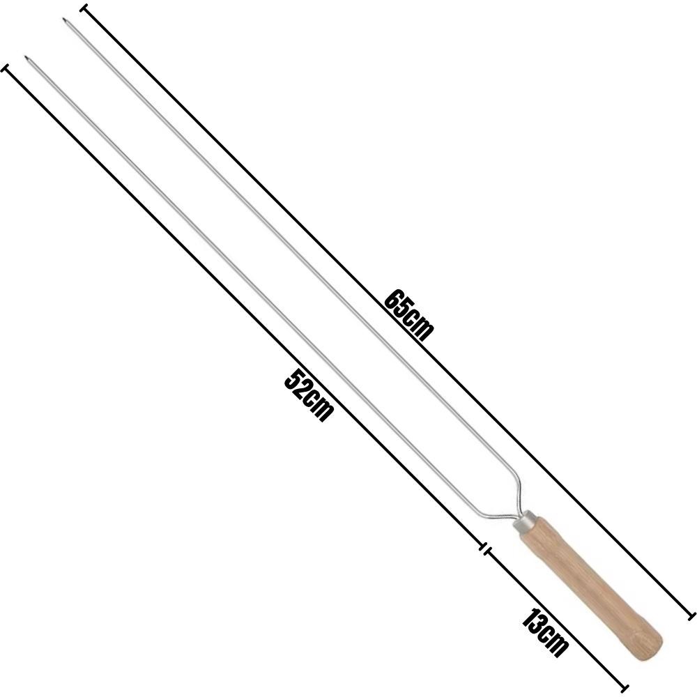Espeto Duplo para Churrasco 65cm 003207 MOR — imagem 2 de 2