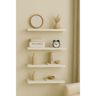 Kit Jogo Prateleira MDF Branca Suporte Sala Quarto Cozinha em Oferta na Shopee