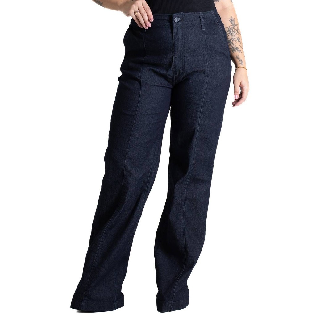 Calça Jeans Sawary Wide Leg Plus Size - 280630