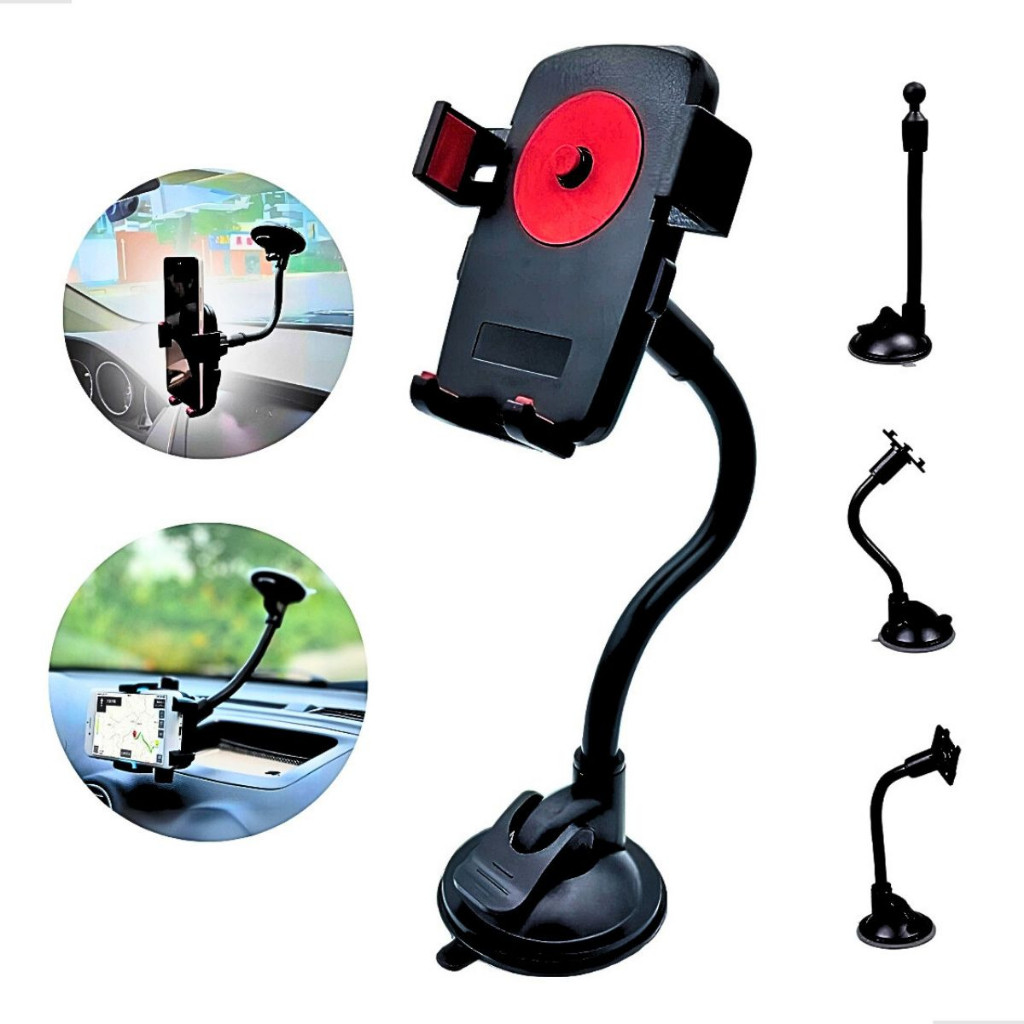 Suporte Celular Universal para Carro Painel Para-Brisa Gira 360º Graus com Ventosa Ultra Resistente