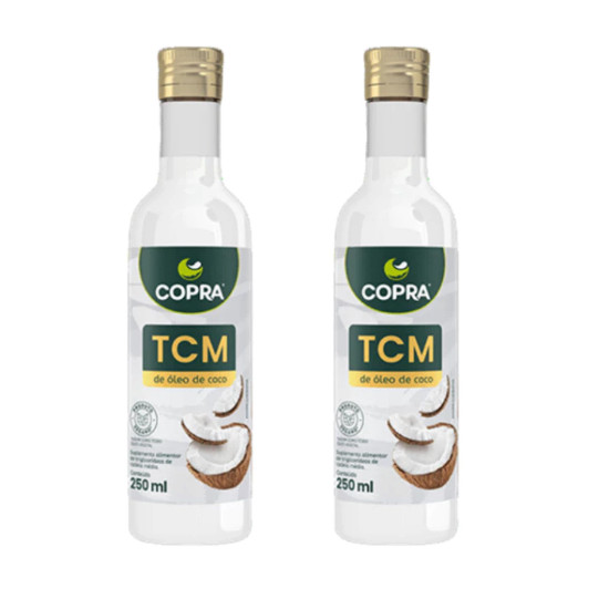 Kit com 2 Óleos de Coco Concentrado TCM 250ml - Copra em Oferta na Shopee