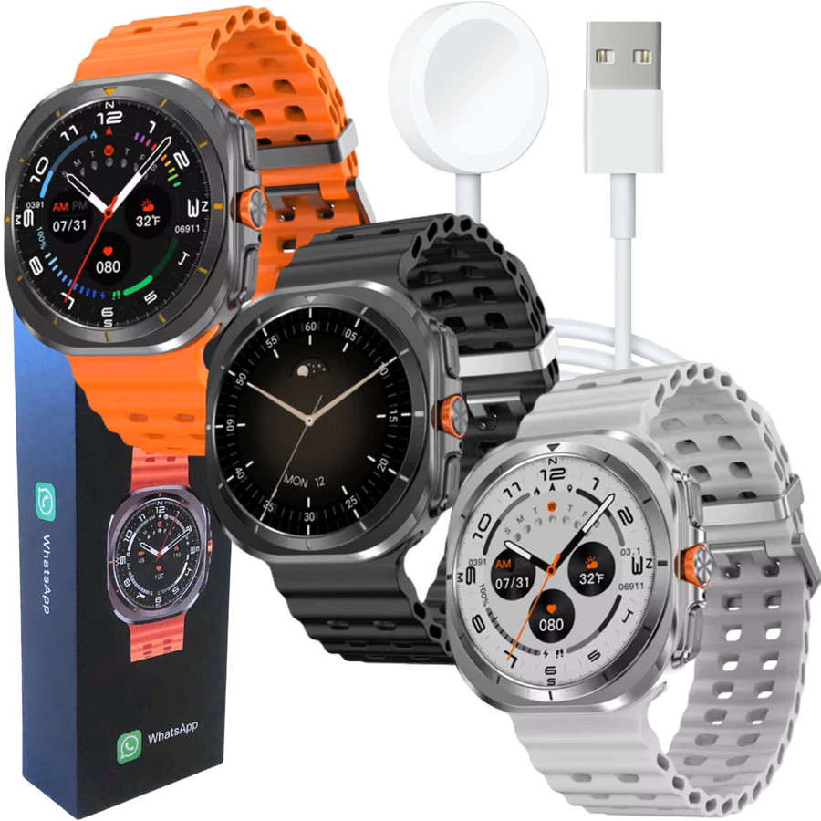 Smartwatch MA27 Relogio Inteligente Galaxy Watch Ultra GPS NFC Whatsapp Chat GPT
