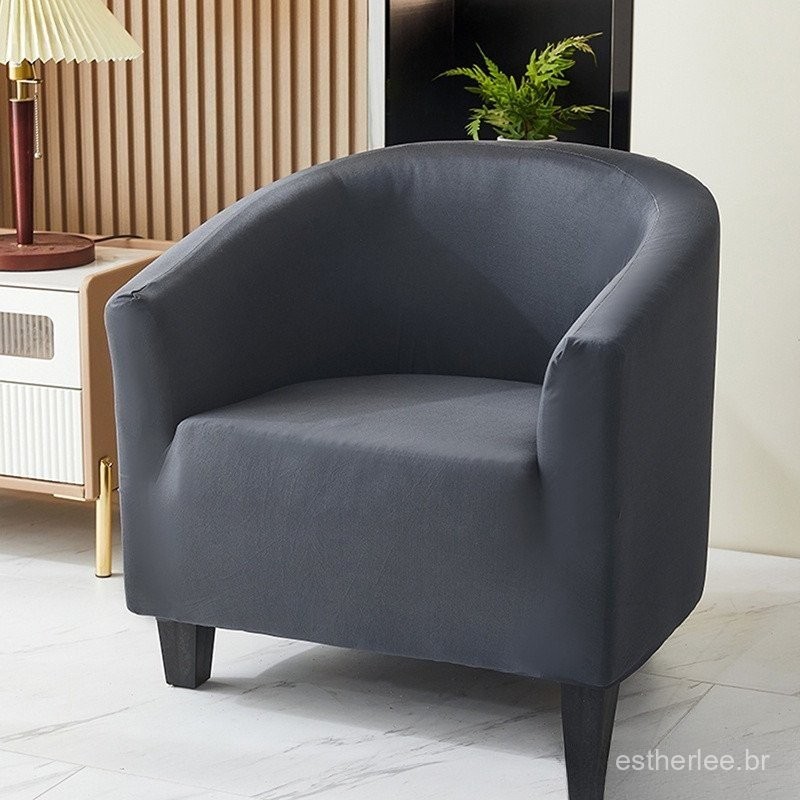 Single Sofá Cobertura Do Clube Para Sala De Estar Elástica Relaxante Protetora De Poltrona Spandex Cor Sólida Home Hotel