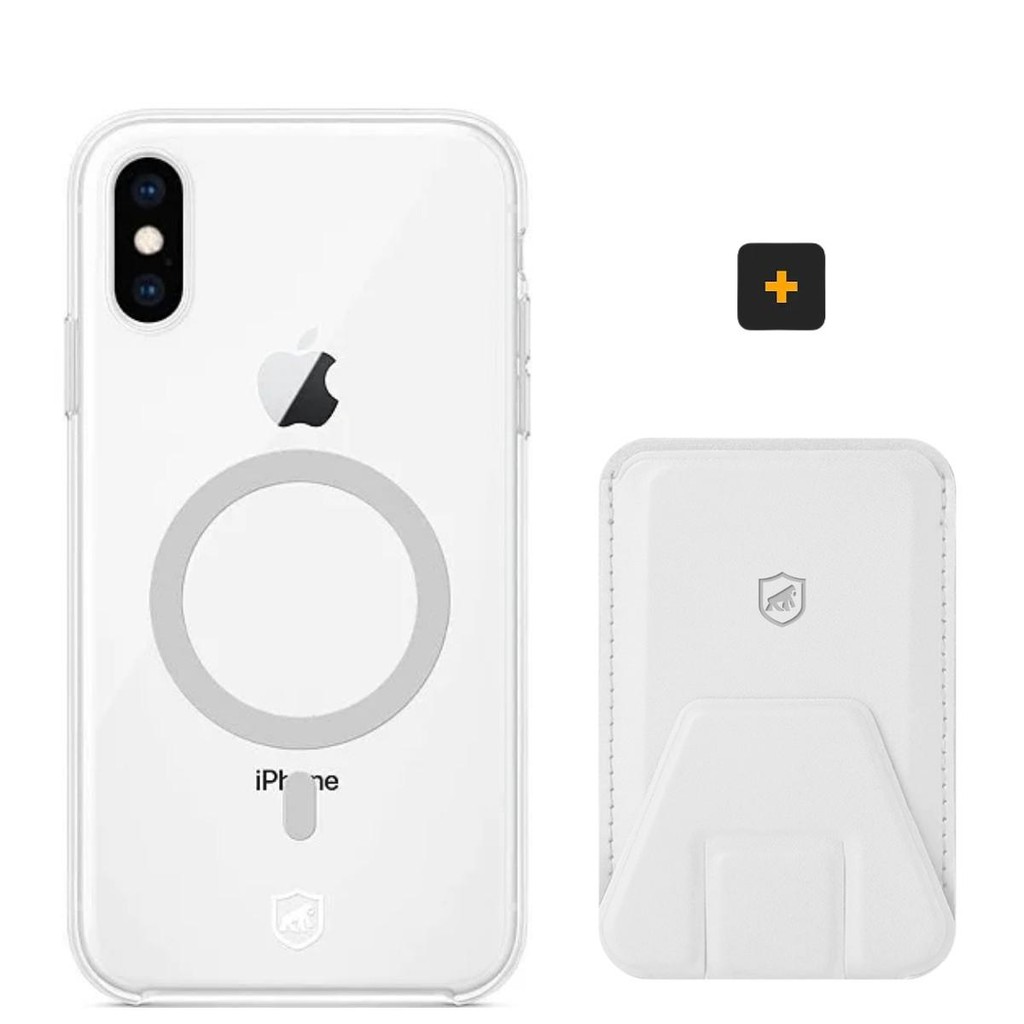 Kit Magsafe - Capa case capinha e Carteira com Kickstand para iPhone X / XS - Gshield