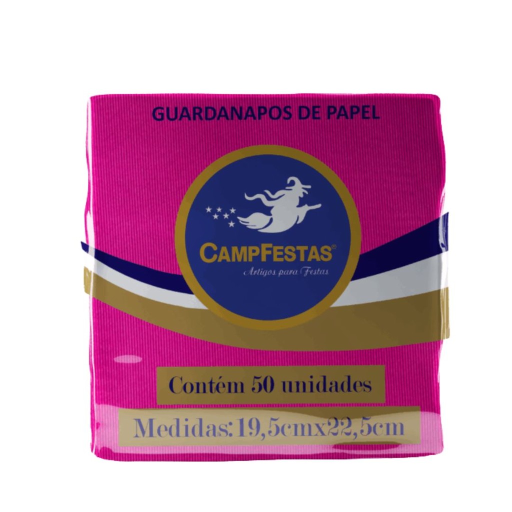 50~300 GUARDANAPOS PINK FESTA 19,5 X 22,5 CAMPFESTA (CHOCO)