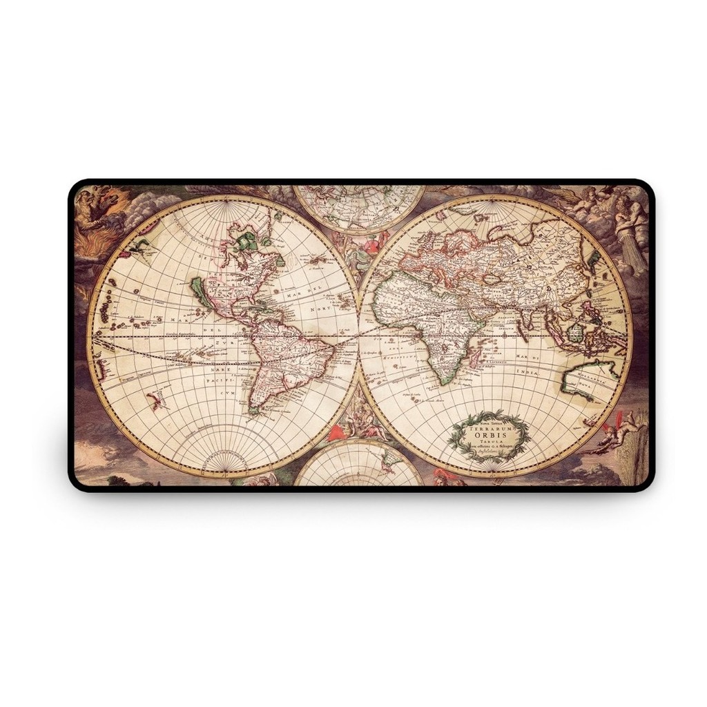 Mouse Pad Gamer Speed Extra Grande 65x32cm Mapa Mundi #3