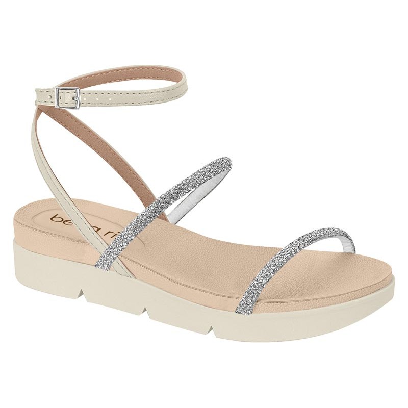 Sandalia Feminina Amarração Casual Brilho Beira Rio Original em Oferta na Shopee