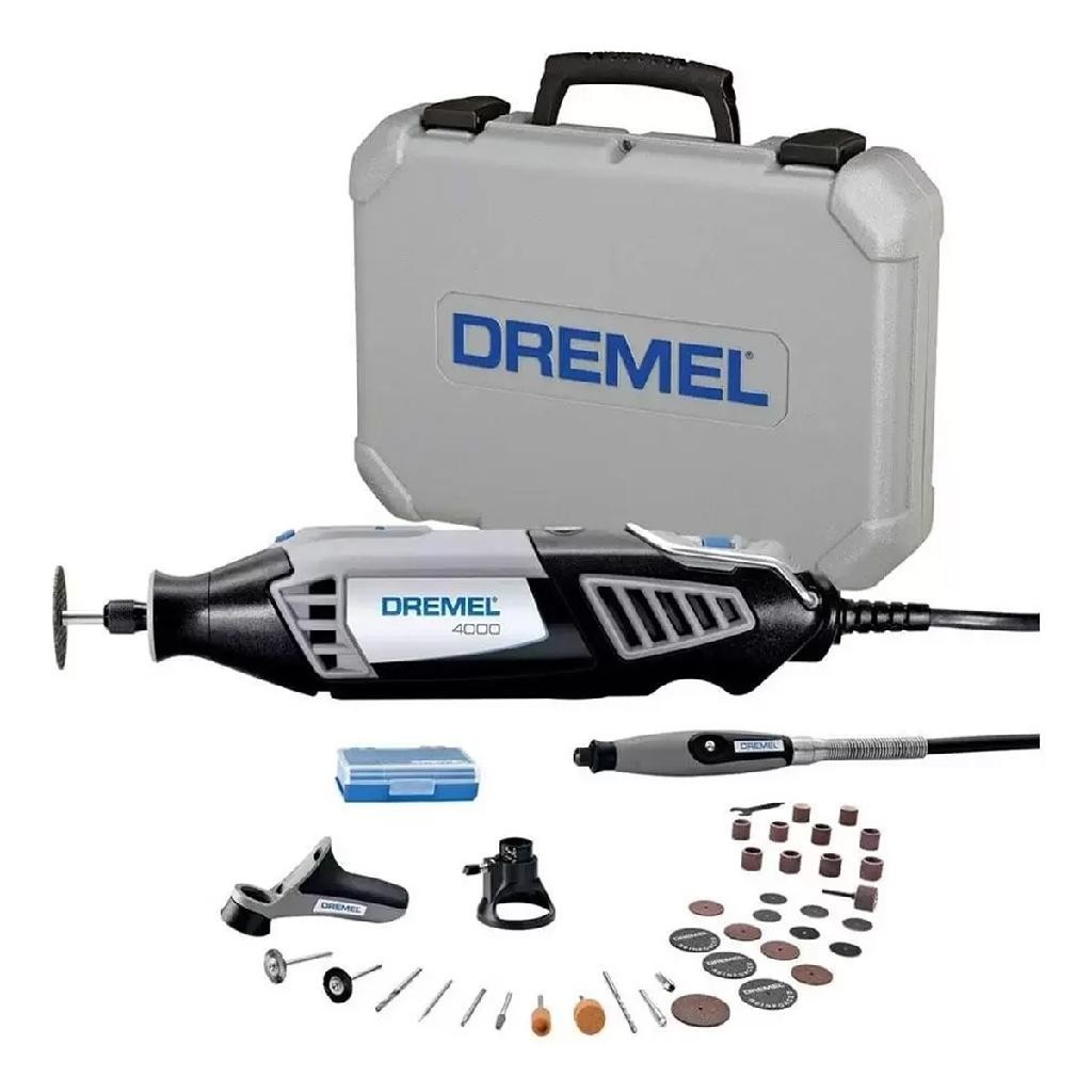 Dremel 4000 Microrretífica com 3 Acoplamentos, 36 Acessórios e Maleta 127V