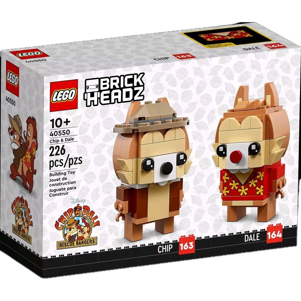 LEGO Brickheadz Chip & Dale 40550 Disney Resgate RANGERS 163 164 Novo Aposentado