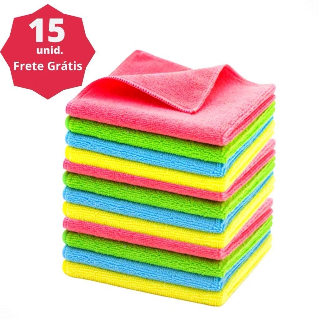 Kit de pano multiuso de microfibra limpeza geral Lava carro em Oferta na Shopee