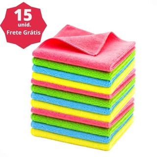Kit de pano multiuso de microfibra limpeza geral Lava carro em Oferta na Shopee