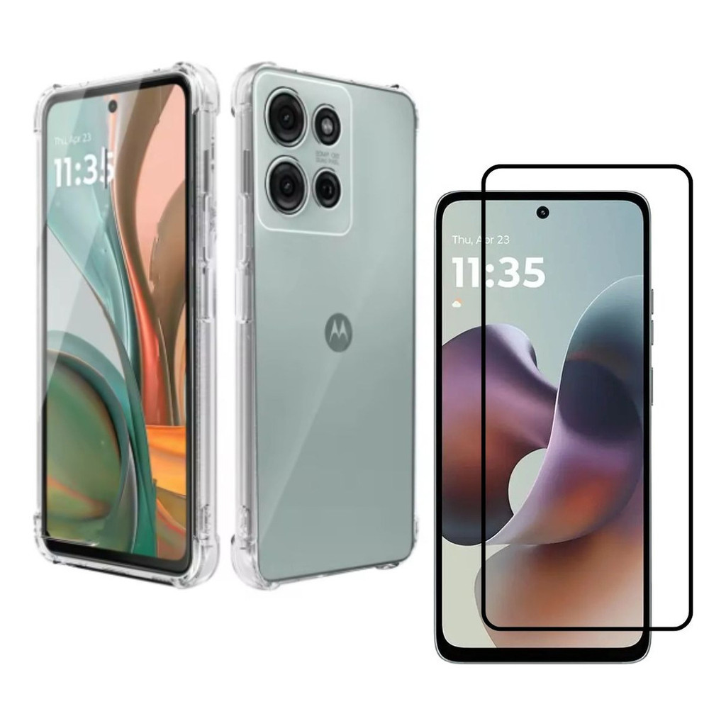 Capa Case Capinha Para Motorola Moto G56 + Película 3D Vidro Temperado em Oferta na Shopee