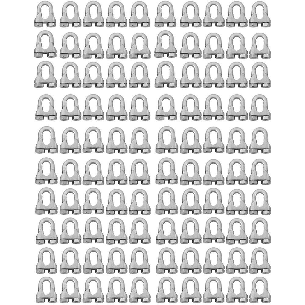 Kit Clips Grampo Para Cabo de Aço 3/16'' 1,0002 (Com 100 Unidades) - Nord em Oferta na Shopee