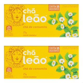 Chá De Camomila Leão Caixa 25g Cada Caixa - Kit 50 Saches em Oferta na Shopee