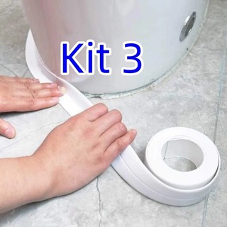 Kit De 3 Fita Selante De Pvc À Prova D 'Água Para Cozinha / Banheiro / Banheira em Oferta na Shopee