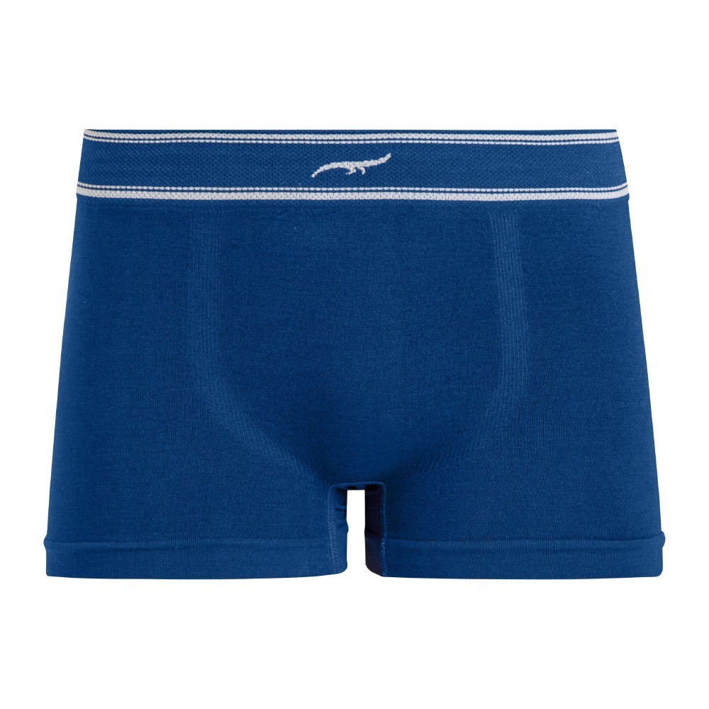 Imagem Cueca Boxer Infantil Lisa sem Costura Azul Cobalto