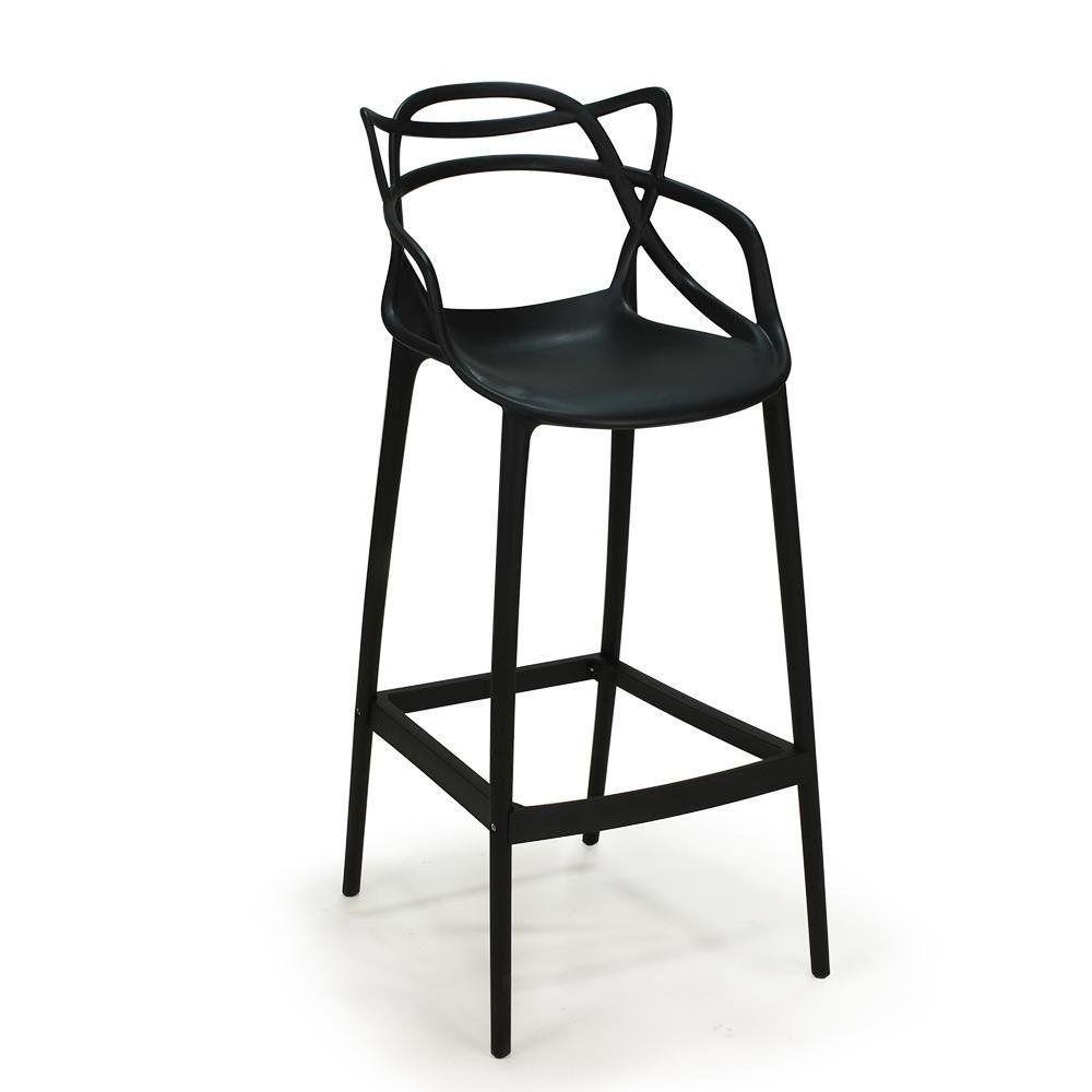 Banqueta Alta Allegra Design Cozinha-bancada - Preto