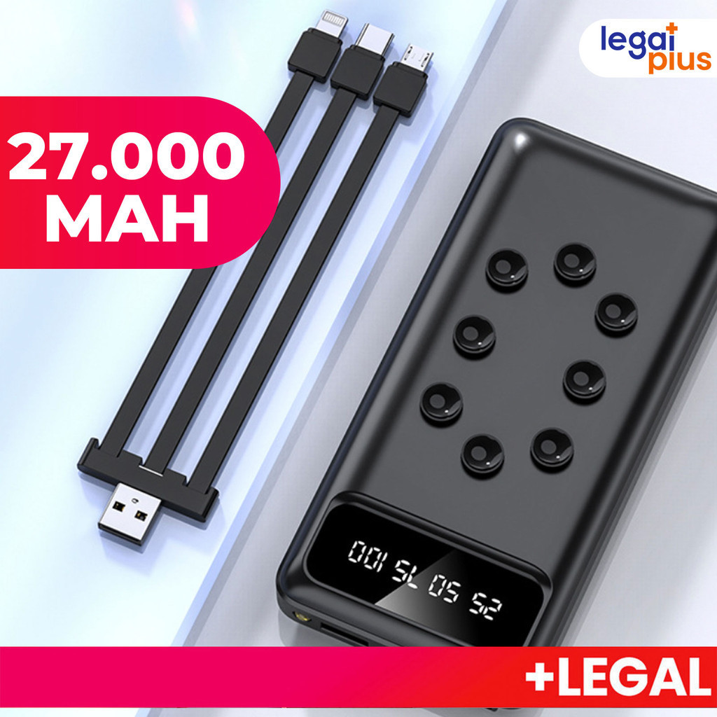 Forte capacidade adsorvente, Power Bank celular 27000mAh: compatível todos modelos capacidade extra carregamento rápido