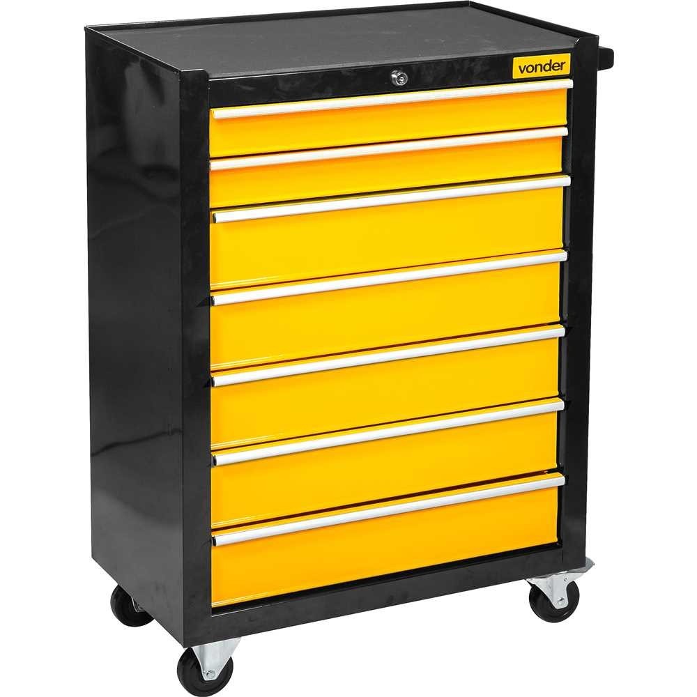 Carrinho Para Ferramentas 7 Gavetas Fechamento Com Chave Vonder Com Rodinhas 75x65x33 em Oferta na Shopee