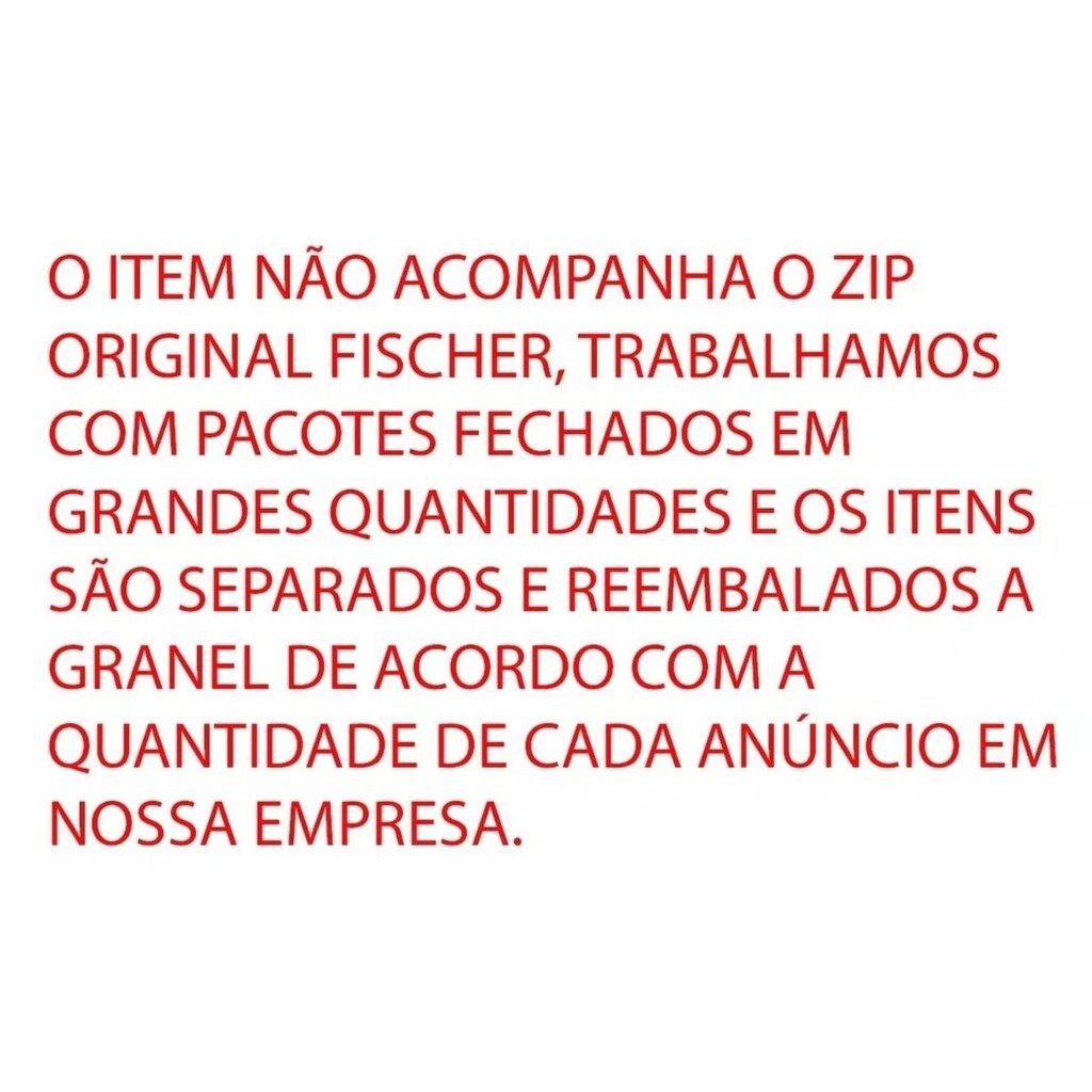 Detalhes do Kit Bucha de Nylon DuoPower 10mm Fischer com Aba e Parafuso 10 peças