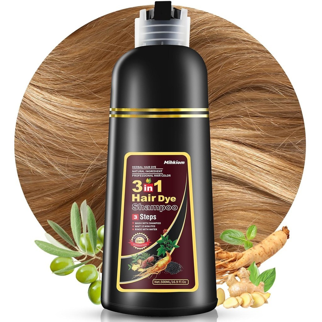 shampoo Para Cabelos Castanhos Tintura 3 Em 1 , Mulheres E Homens , Xampu Preto Refresca Os em Oferta na Shopee
