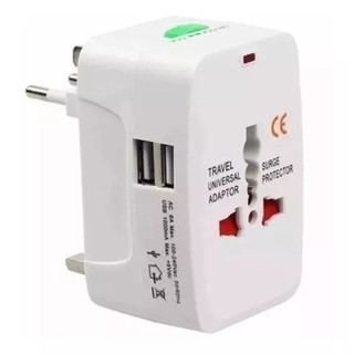 Adaptador De Tomada Universal Com 2 Entradasd Usb