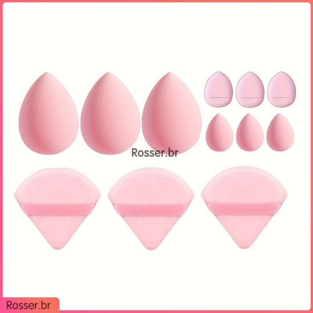 Beauty Egg e esponja de maquiagem, esponja de maquiagem para os dedos, conjunto de esponjas de maquiagem, Pat Uniformly Beauty Care, Blush Puff, 12 esponjas de maquiagem, Dense Stomata, ferramentas de maquiagem, esponja de maquiagem (Rosser.br)