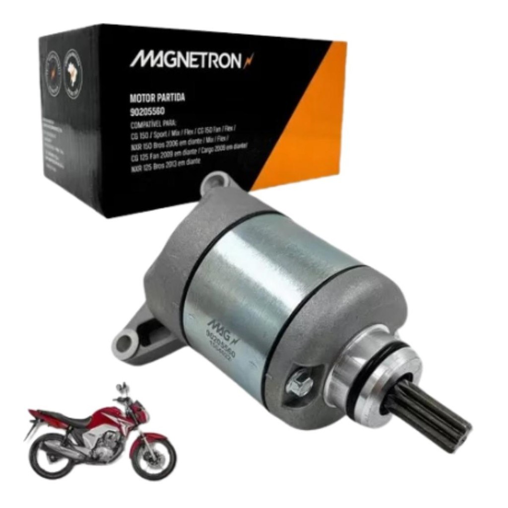 Motor de Partida Arranque Cg Titan Fan 150 Nxr Bros 150 2004 a 2015 Original MAGNETRON Motor de Partida Arranque Cg Titan Fan 150 Nxr Bros 150 2004 a 2015 Original MAGNETRON