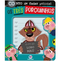 Livro Cartonado Conto de fadas policial - Os três porquinhos