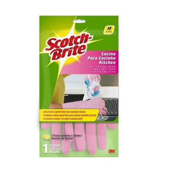 Luva para Cozinha SCOTCH-BRITE TAM M Rosa 3M em Oferta na Shopee