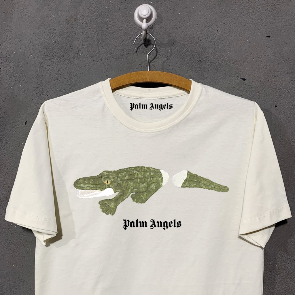 Camiseta Palm Angels Crocodile oversized algodão alta qualidade