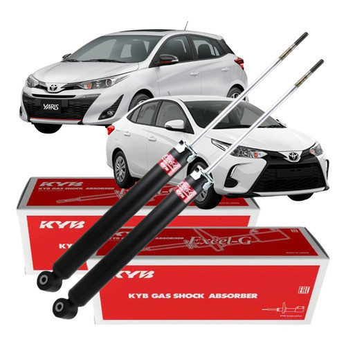 Par 2 Amortecedor Traseiro Original Kayaba Yaris 2019 2020 2021