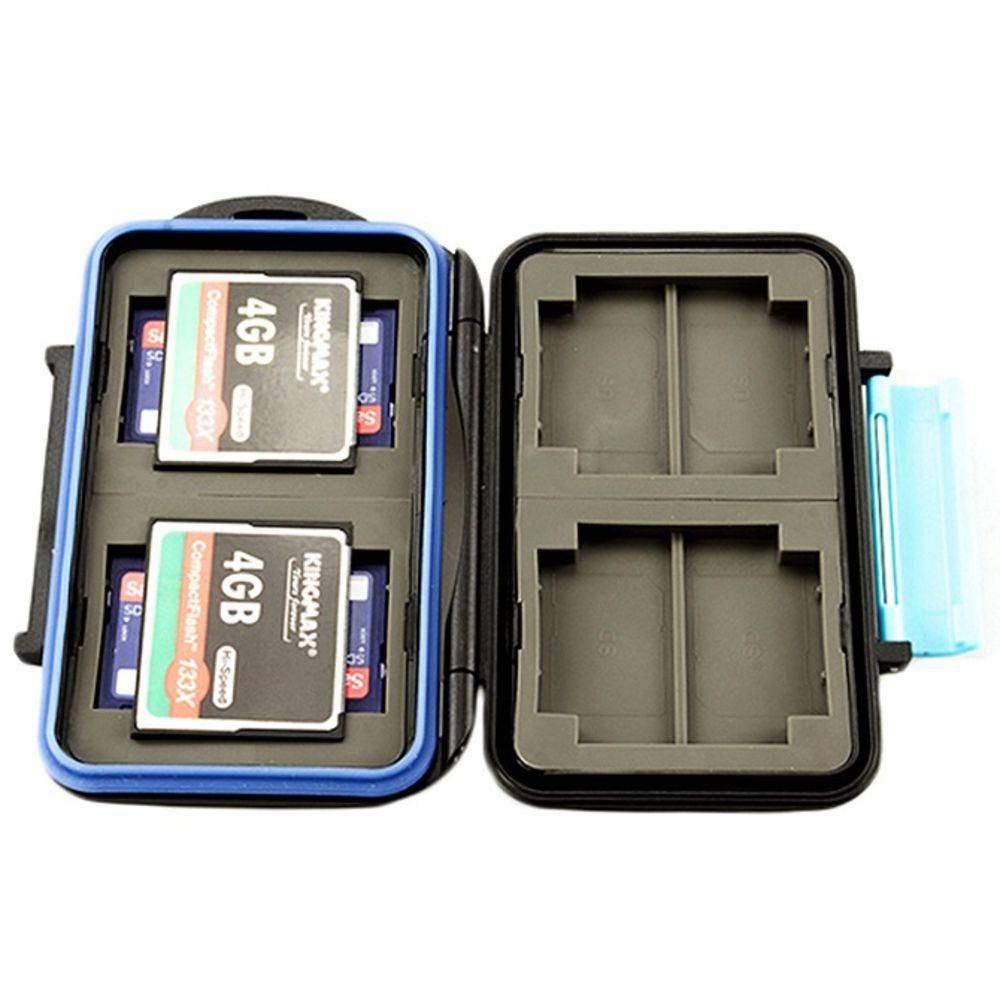 Porta Cartões de Memória Prova D'água ABS Resistente Pancadas 4CF + 8SD