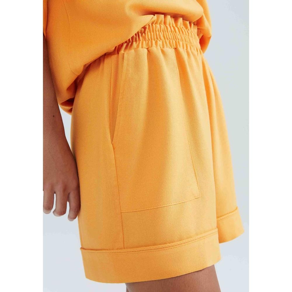 Shorts Feminino Cintura Alta Com Linho Hering