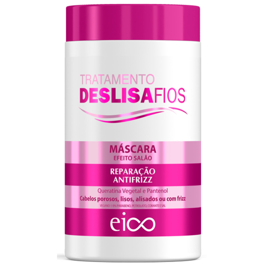 Eico Máscara Tratamento Creme Hidratação Deslisa Fios 1kg Redução Volume Brilho Extremo Antifrizz em Oferta na Shopee