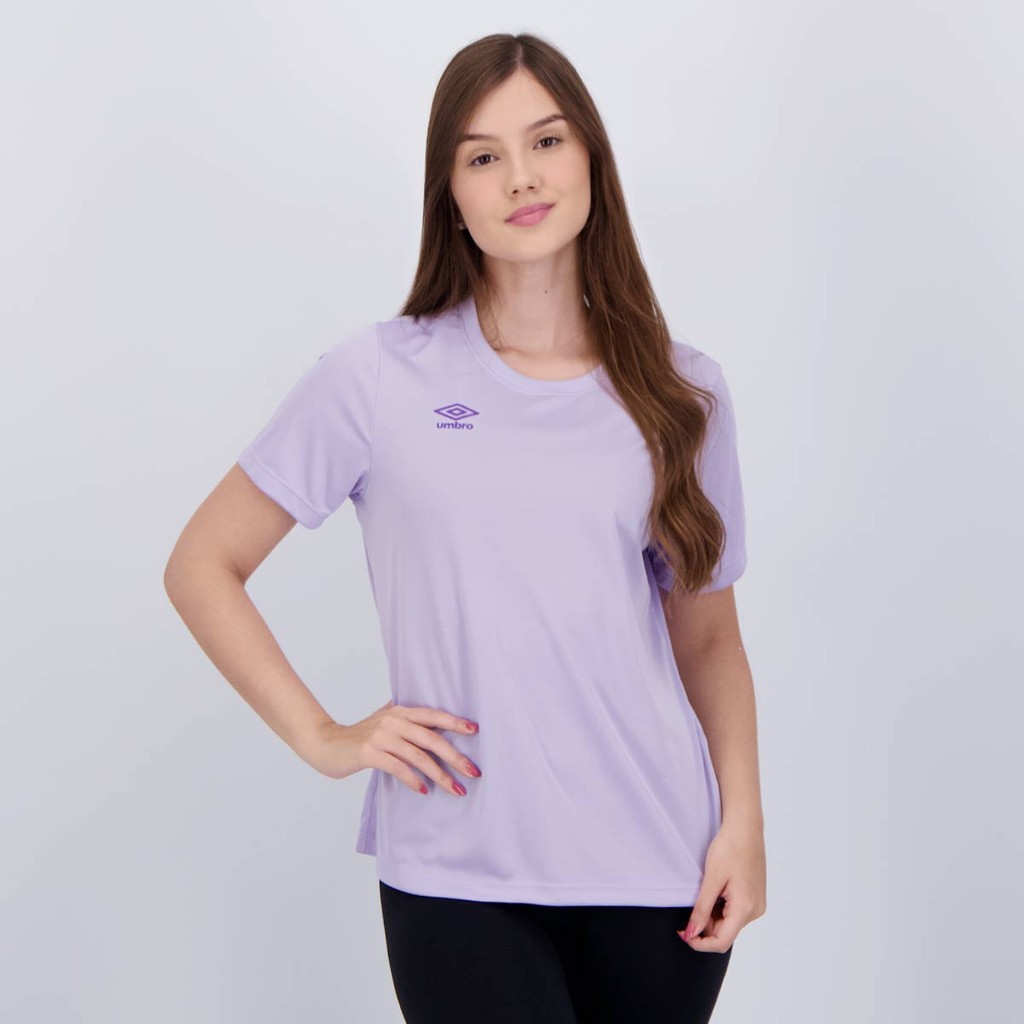 Camisa Umbro Legacy Feminina Lilás em Oferta na Shopee