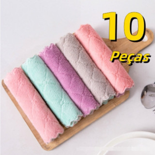 10 Pcs Pano Absorvente Anti Óleo Para Cozinha / Toalha De Limpeza / Toalha De Mesa-envio imediato em Oferta na Shopee
