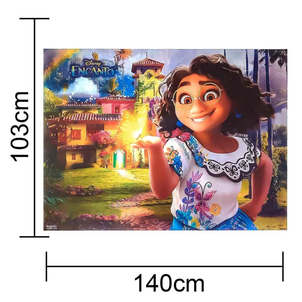 Detalhes do Painel Colorido Decorativo Festa Infantil Encanto em TNT