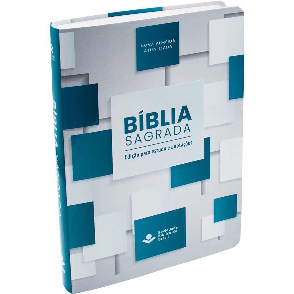 Bíblia Sagrada NAA | Letra Maior | Espaço para Anotações | Capa Semiflexível | Branca e Azul