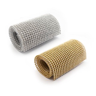 Manta de Strass para Artesanato Dourada Prata Colorida 45Cm Artesanato em Oferta na Shopee