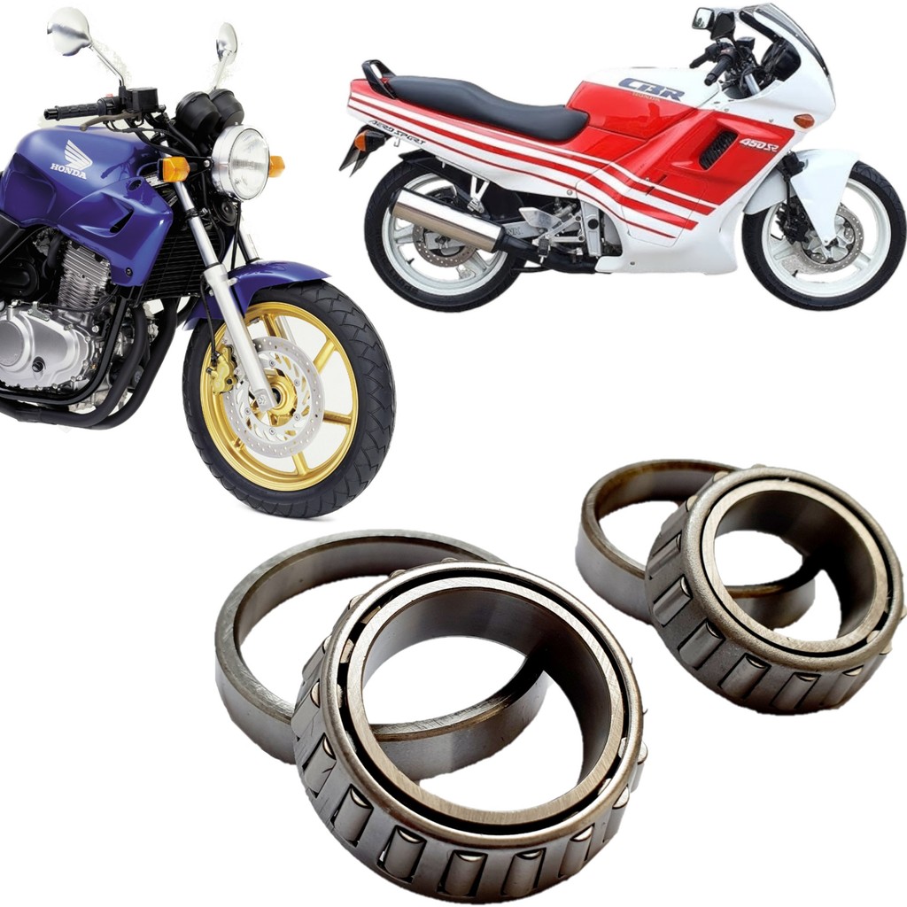 JOGO KIT CAIXA DE DIREÇÃO CÔNICA HONDA CB 500 CBR450 / SR 1989 A 2002 CX DIRECAO CONICA