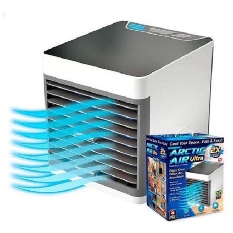 Mini Ar Condicionado Portátil Arctic Air Cooler Umidificador Climatizador Luz Led 3 Intensidades com Gelo Refrigera ambientes