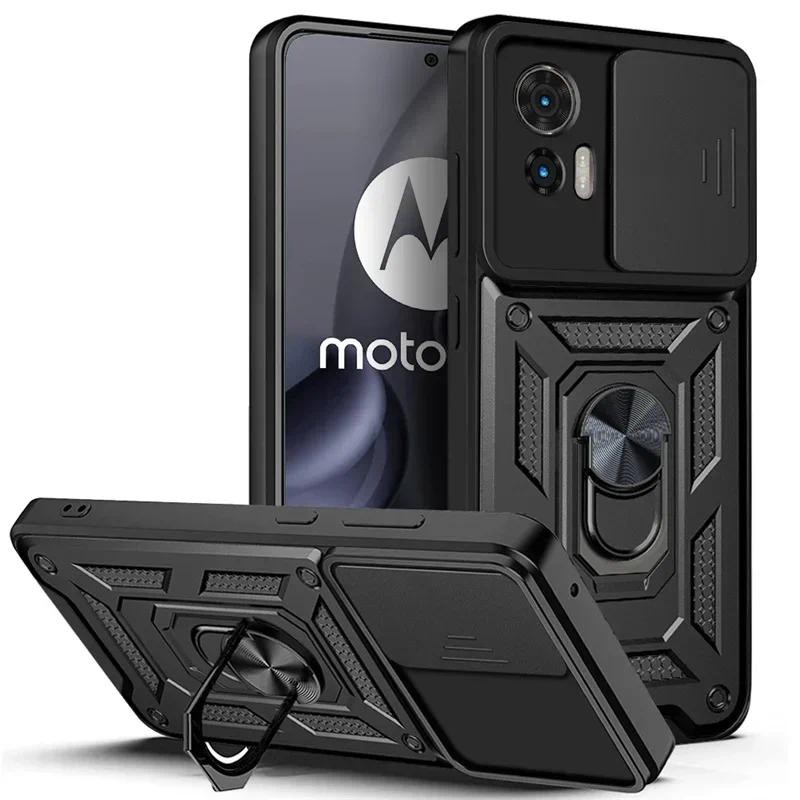 Para Moto Edge30Neo Caso Suporte Magnético Anel À Prova De Choque Armadura Casos