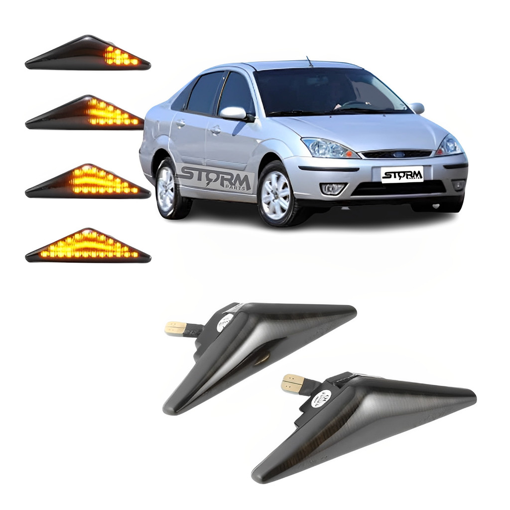 Par de Pisca Seta luz Sequencial Ford Focus para-lama led Sinaleira lanterna Dinâmico