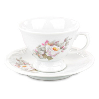 Jogo 6 Xícaras De Chá C/ Pires Eterna Porcelana Schmidt em Oferta na Shopee