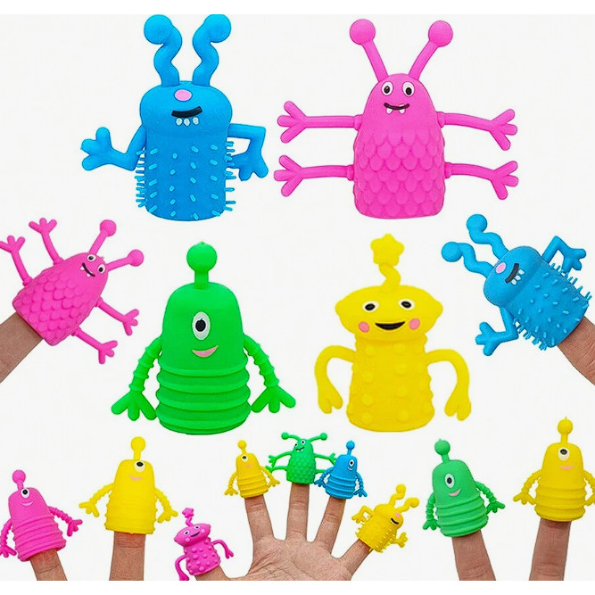 Fantoches de plástico dedo monstrinho dedo divertido em Oferta na Shopee