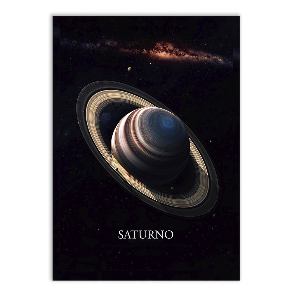 Placa Decorativa Planeta Saturno Imagem Espaço Ciência Astronomia Decoração