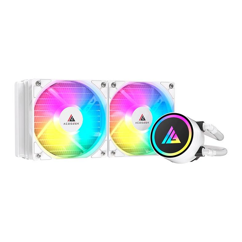 WATER COOLER ACEGEEK E240, RAINBOW, 240MM, BRANCO, AG-E240-WH em Oferta na Shopee