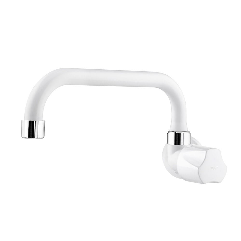 Torneira para Lavatório Víqua Parede Foz ABS Branca em Oferta na Shopee